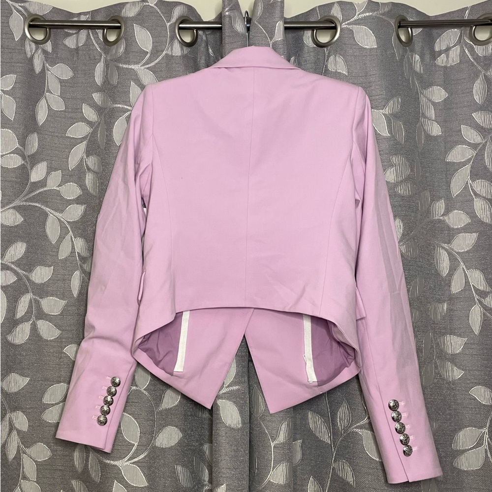 Veronica Beard Hosanna Crop Dickey Jacket in Barely orchid - Picture 5 of 6
